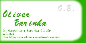 oliver barinka business card